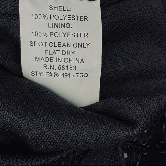 Altar’d State Ania Elegant Black Beaded Sequin Dress Long-Sleeve Sequin Dress - Picture 14 of 16